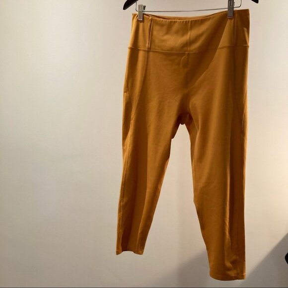 GIRLFRIEND COLLECTIVE Sz XXL Honey High Rise Leggings 7/8 Inside Back  Pocket - Picture 3 of 9